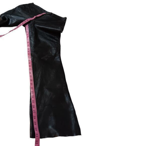 VINTAGE MARGARET GODFREY Moto Leather Pants FLAWED Read Description Size 6 Black - Picture 5 of 10